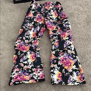 Burton Kids Floral Snow Pants - Black and Pink
